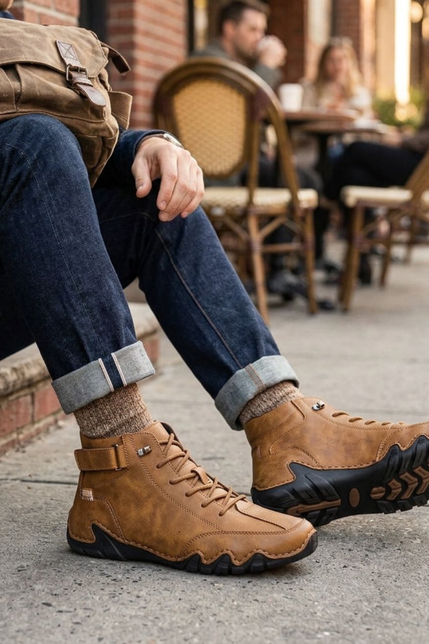 Herren Komfort Sneaker – Casual Schuhe mit Schnürung