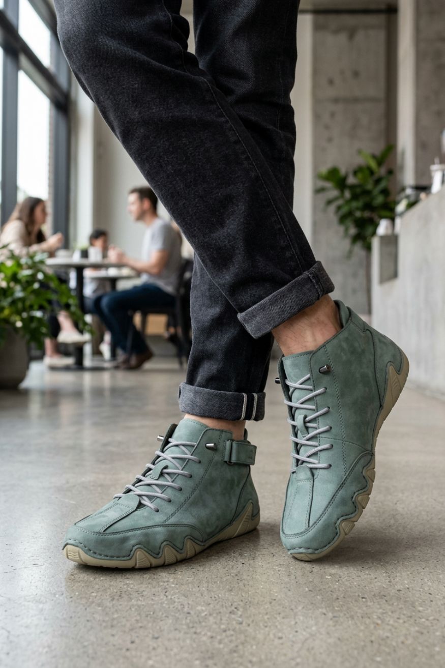 Herren Komfort Sneaker – Casual Schuhe mit Schnürung