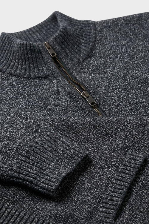 Herren Strickjacke mit Reißverschluss | Stehkragen