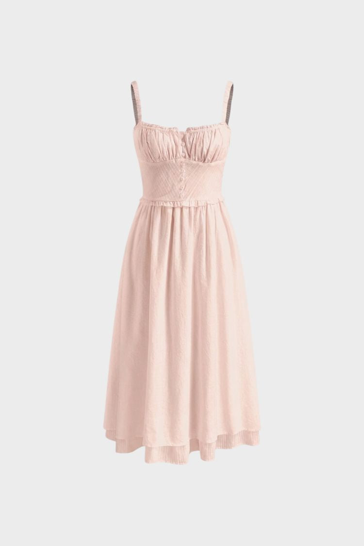 Damen A-Linien Kleid mit Knopfleiste