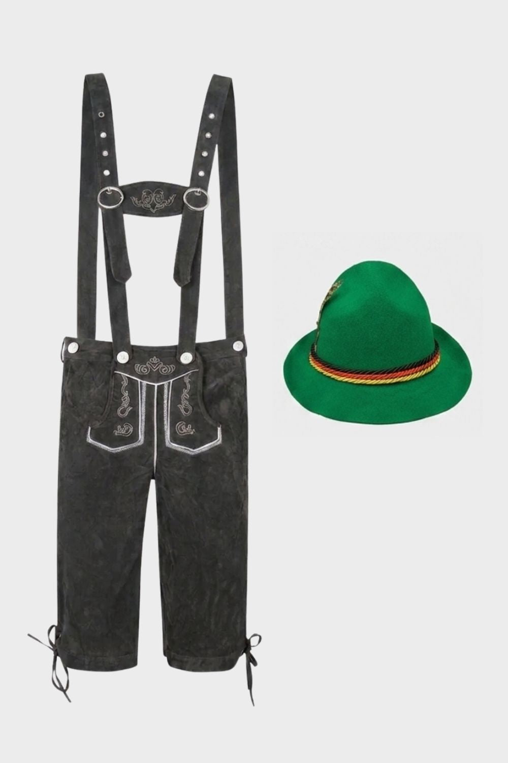 Herren Trachtenhose mit Trägern | Stickdetails