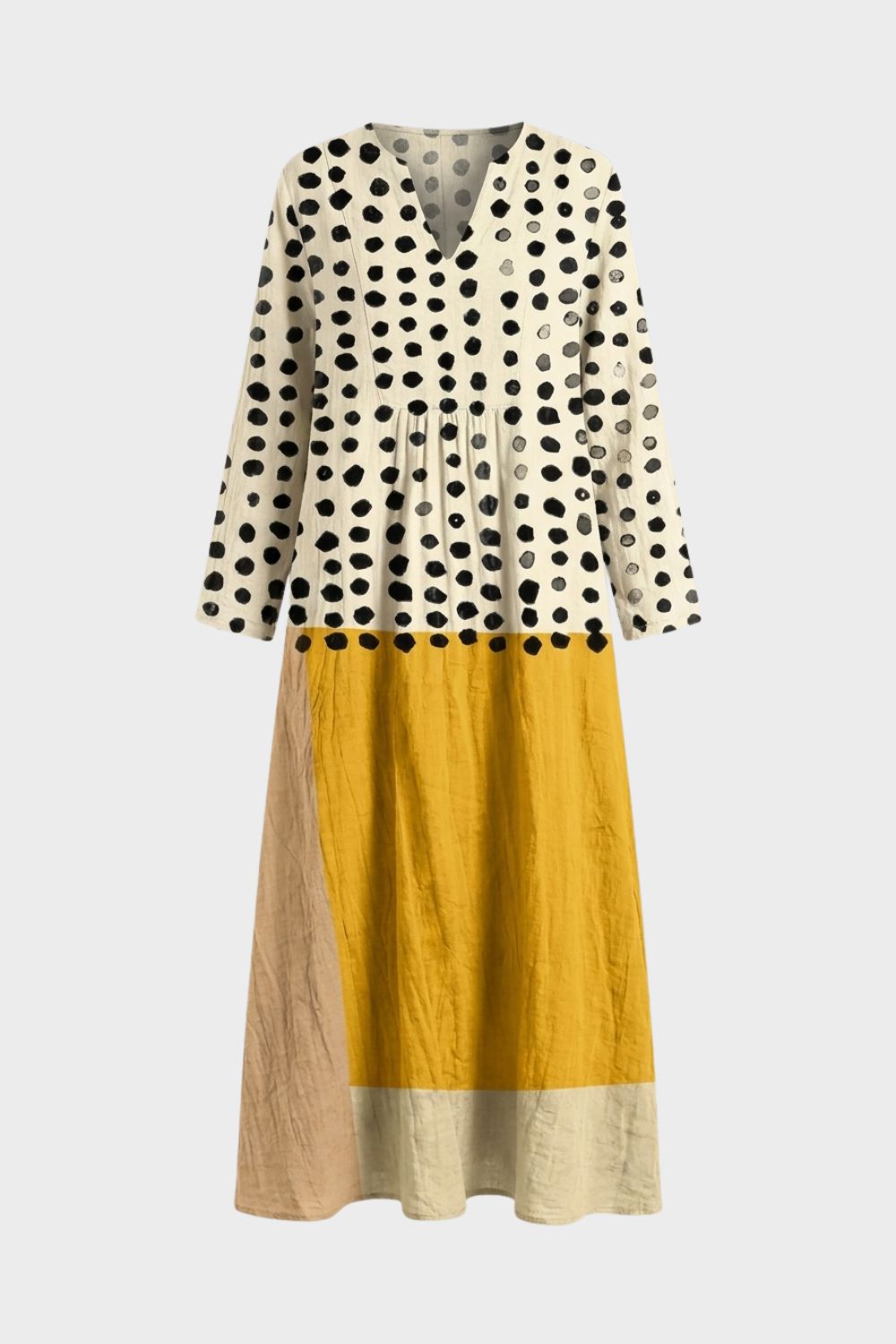 Damen Boho-Kleid Azélie Farbblock – Hauptansicht