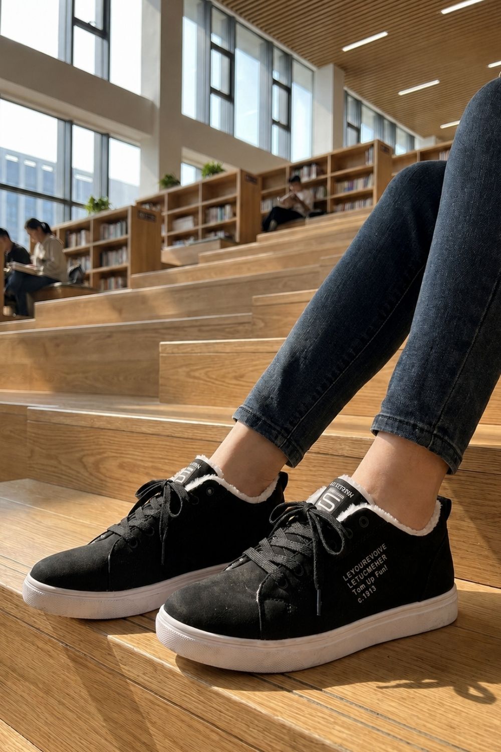 Damen Gefütterte Sneaker | Schnürdesign