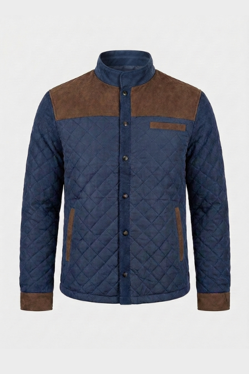 Herren Steppjacke | Kontrastdetails