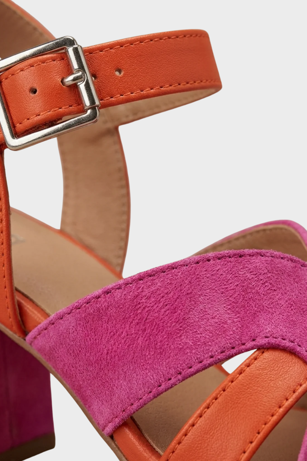 Damen Sandalette | Color-Block Blockabsatz