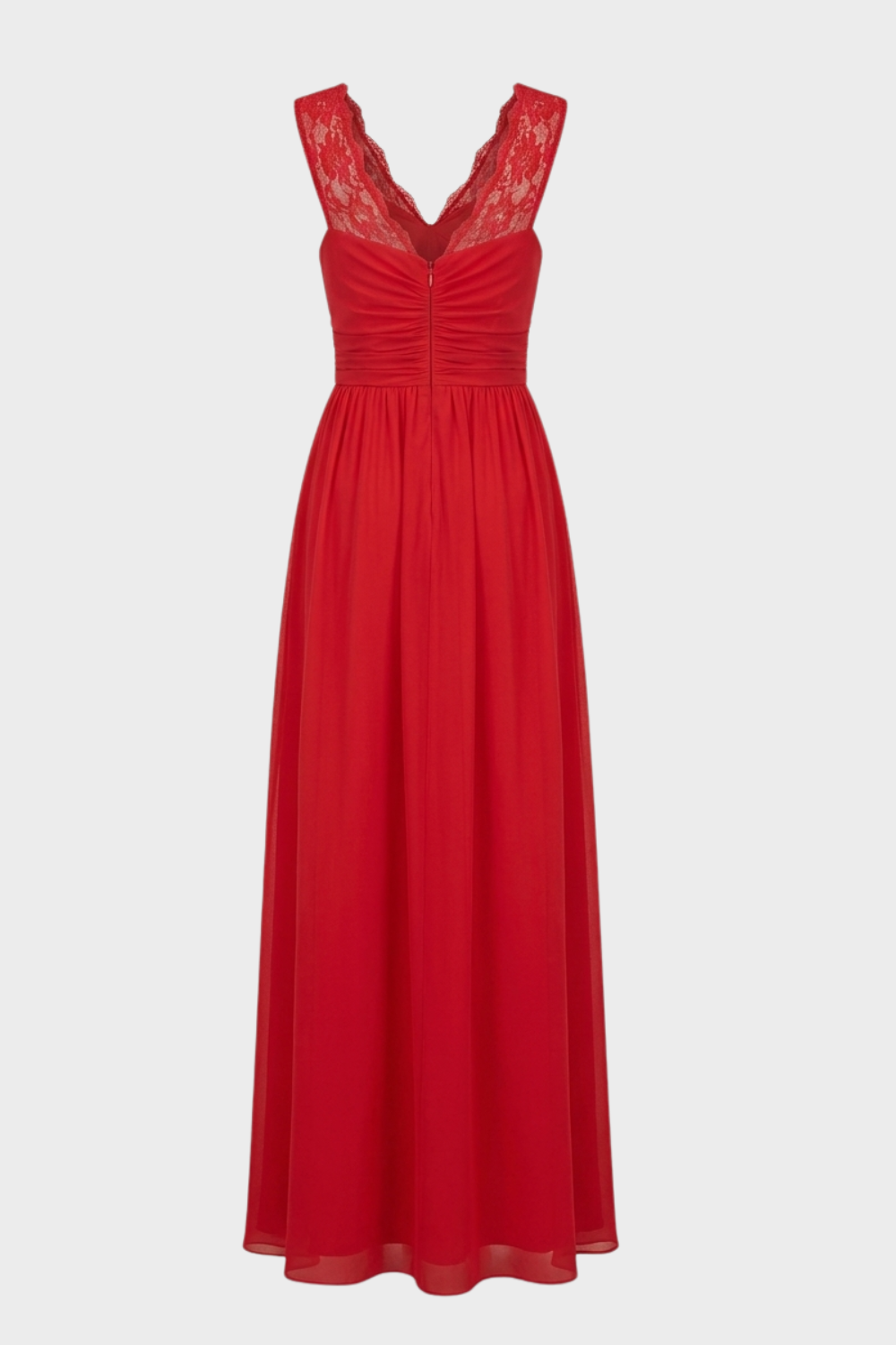 Damen Abendkleid V-Ausschnitt Langarm Maxi – Detail-Ansicht