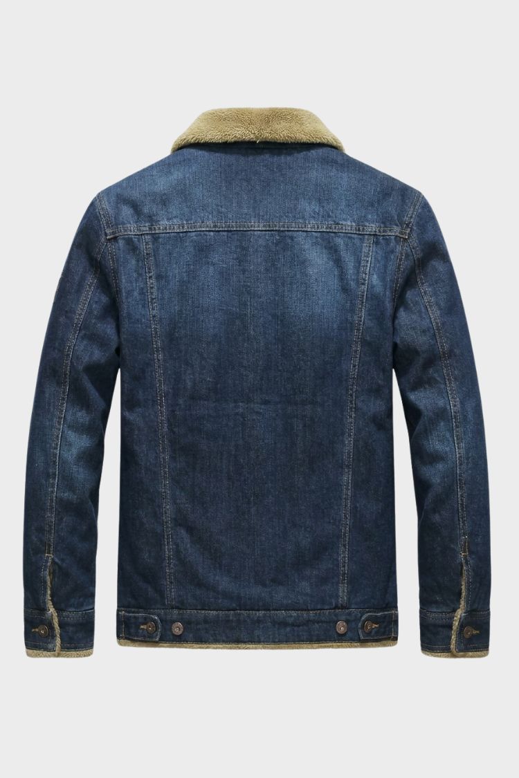 Herren Jeansjacke - Fellkragen