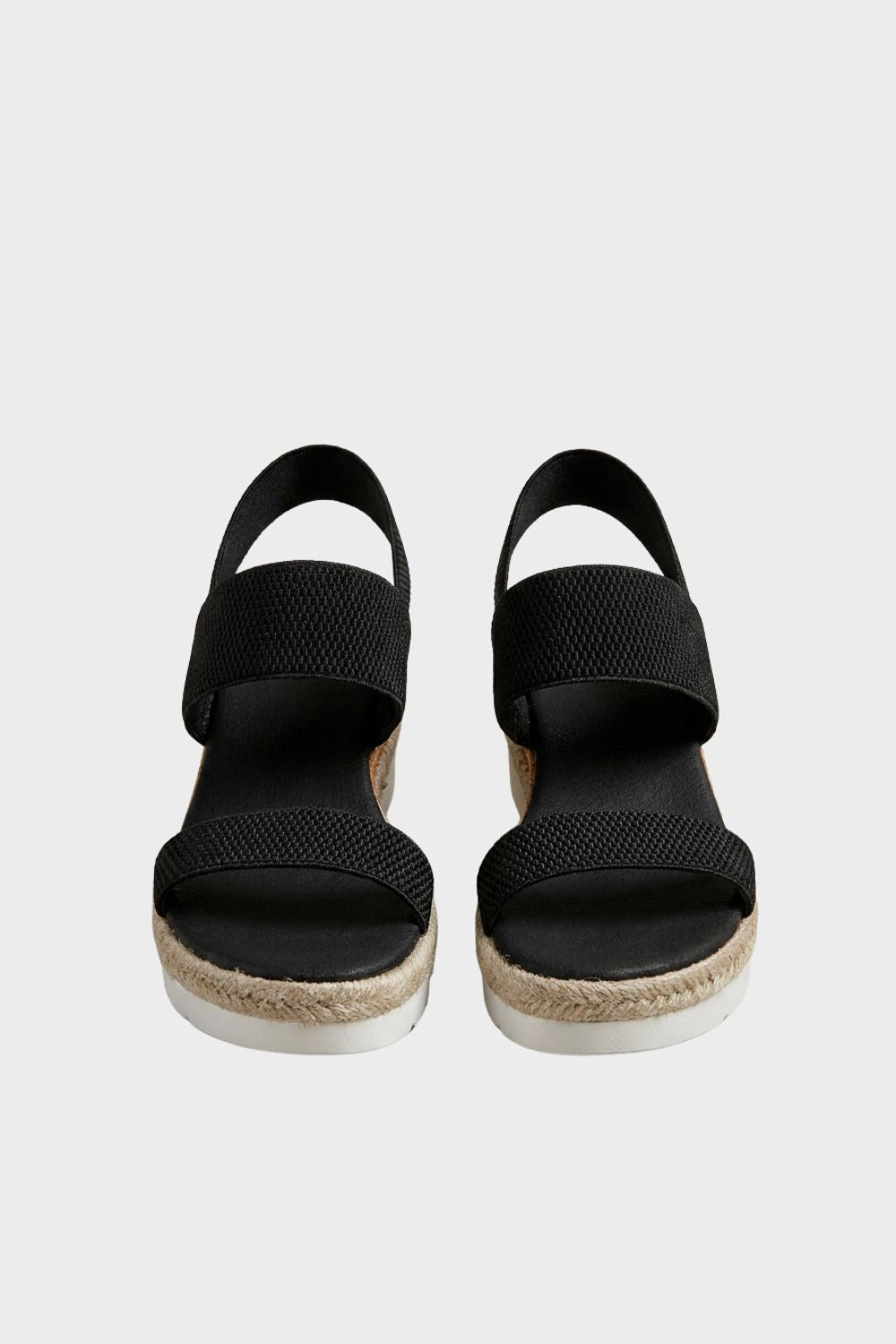 Damen Espadrilles Bast-Plateau Keilabsatz – Material-Detail