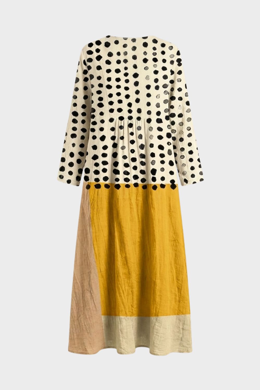 Damen Boho-Kleid Azélie Farbblock – Profil-Ansicht