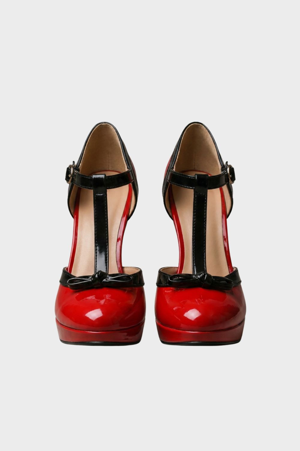 Damen Plateau-Pumps T-Steg Mini-Plateau – Material-Detail