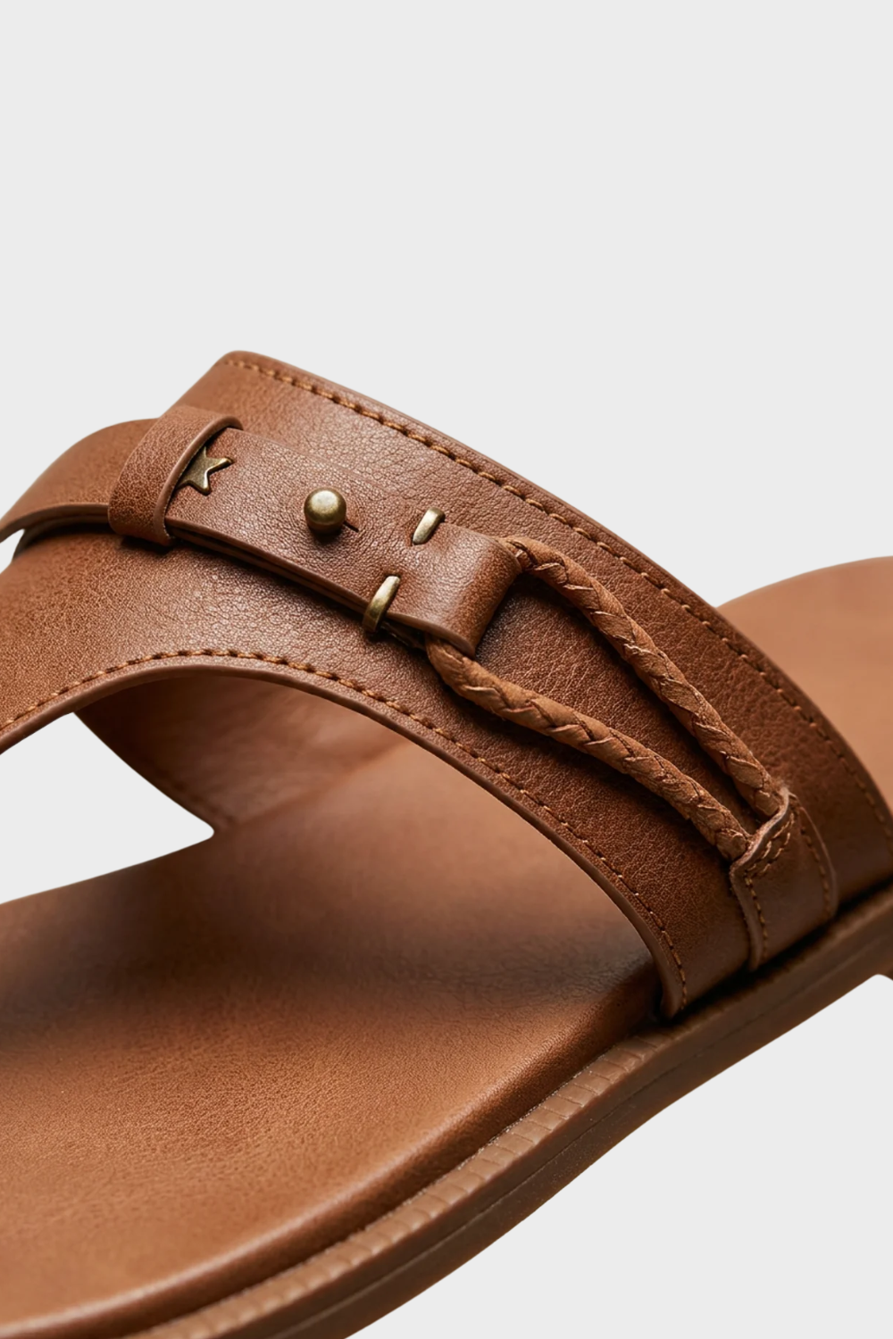 Damen Zehentrenner | Leder flach