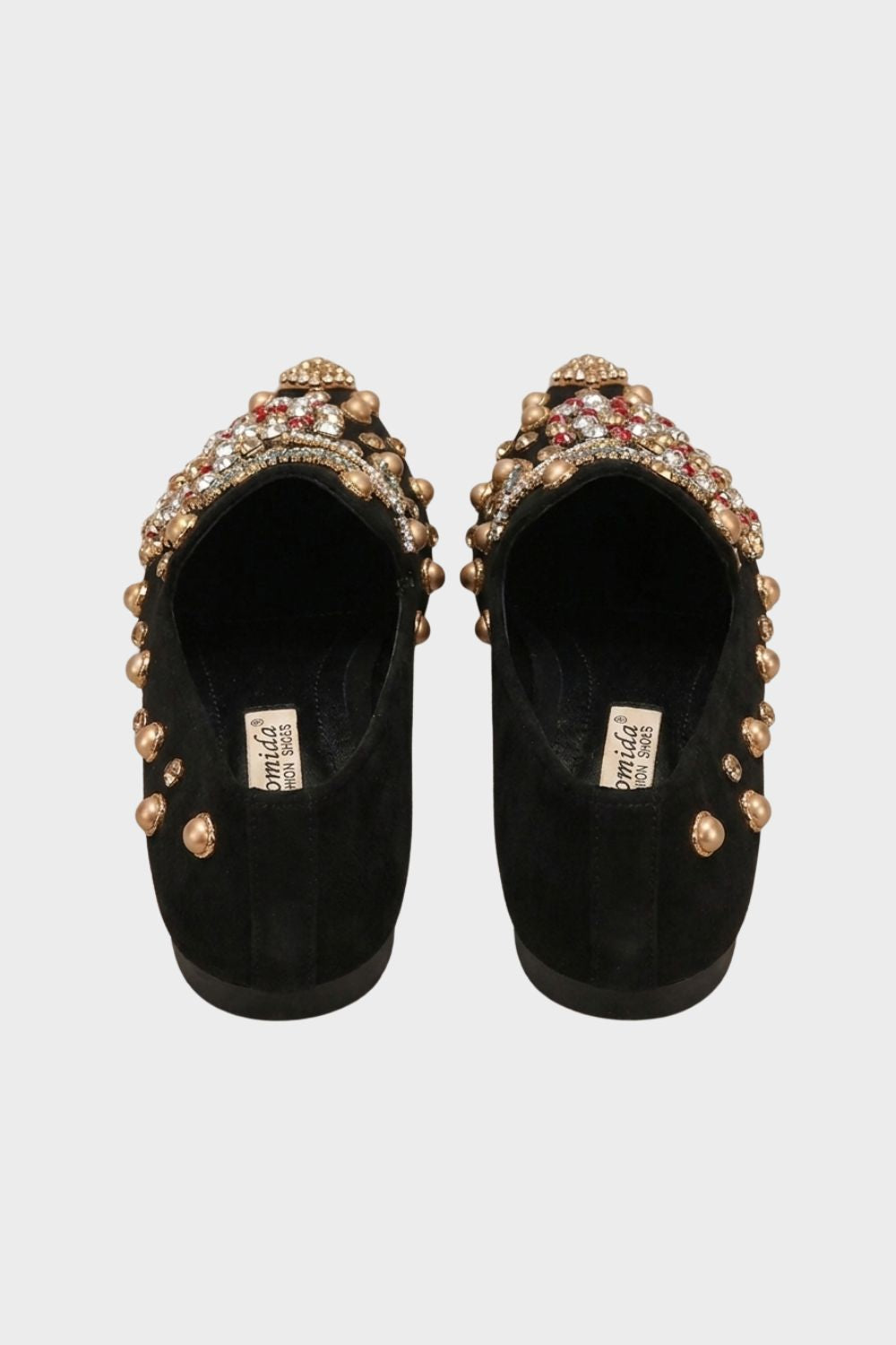 Damen Spitze Strass-Ballerinas Kirsche – Profil-Ansicht