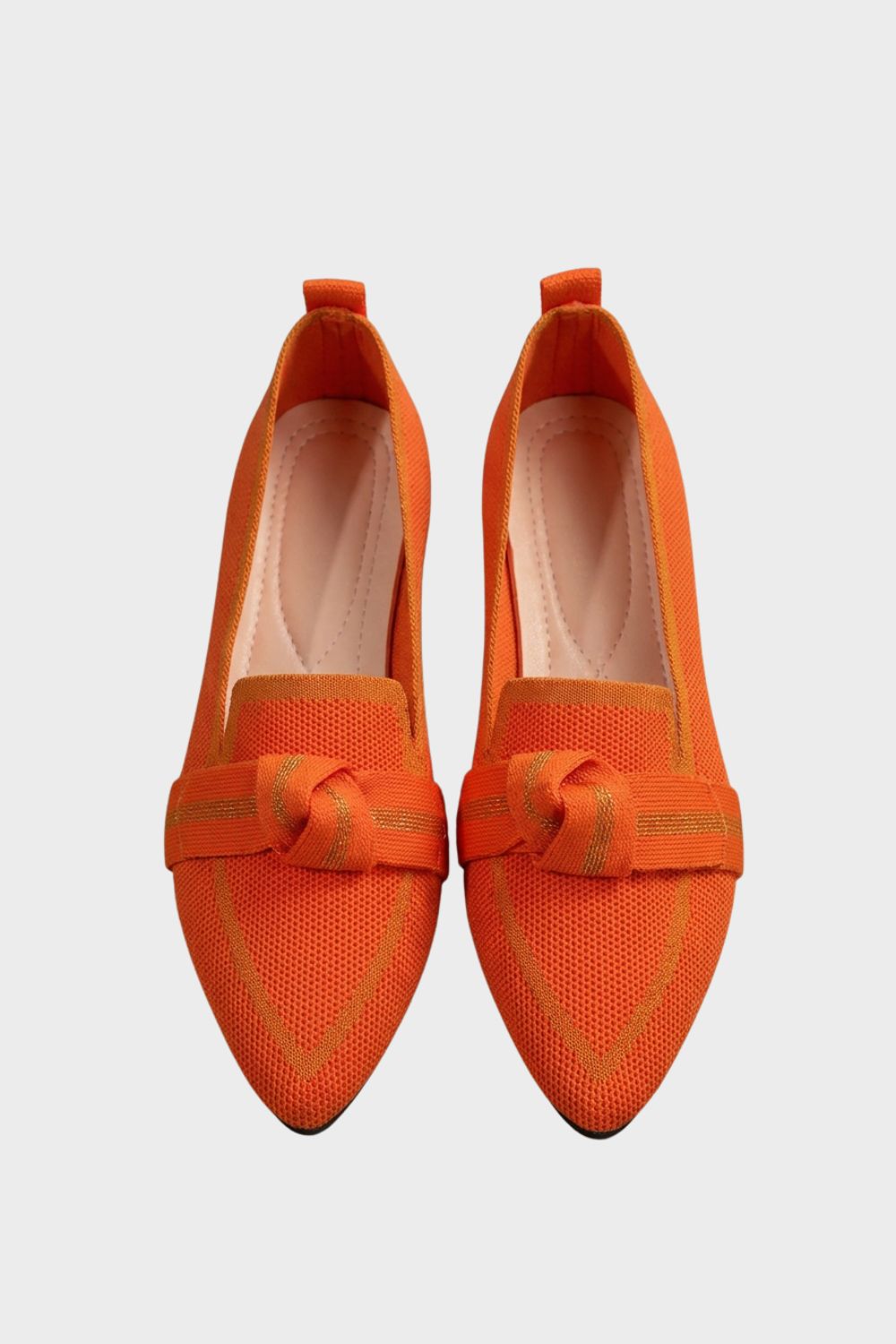 Damen Spitze Loafer Strick Schleife – Material-Detail