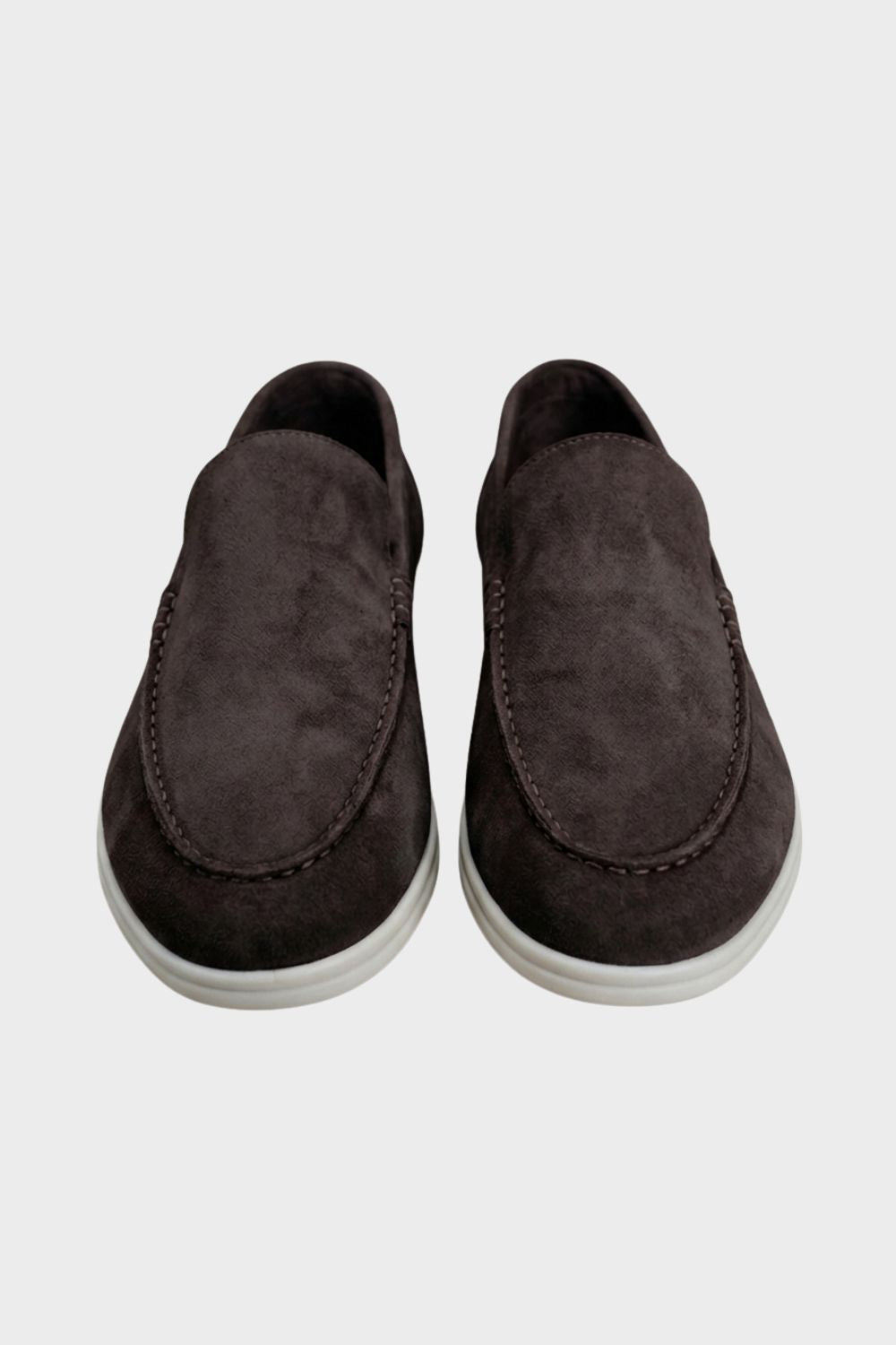 Herren Slip-On Schlupfschuhe Wildleder Memory-Foam – Rückansicht