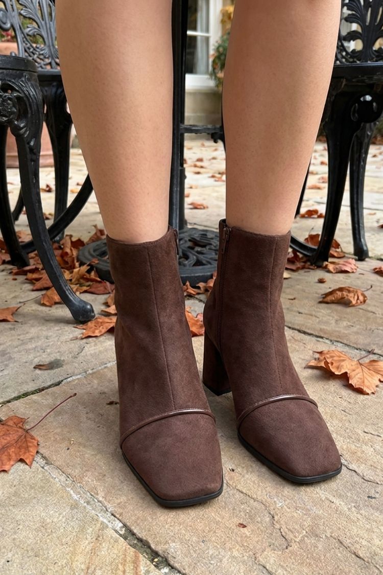 Damen Stiefeletten mit Eckiger Spitze | Blockabsatz