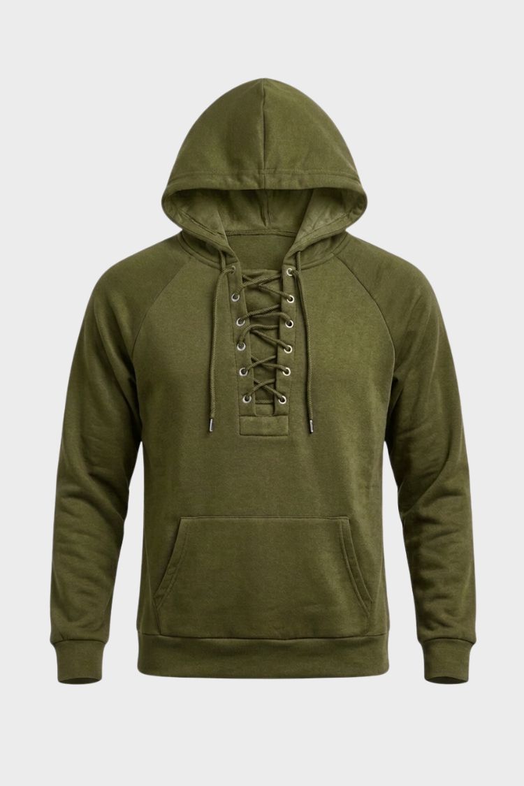 Herren Schnür-Hoodie | Kapuzen-Pullover-Design