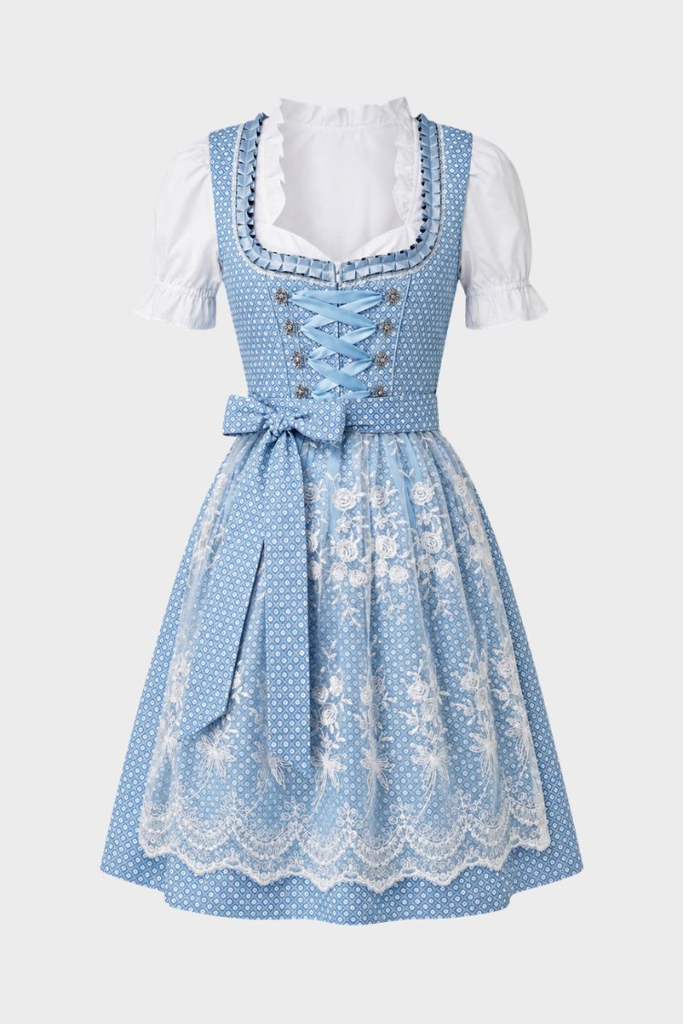 Damen Dirndlkleid | Schnürmieder & Ausgestellter Rock