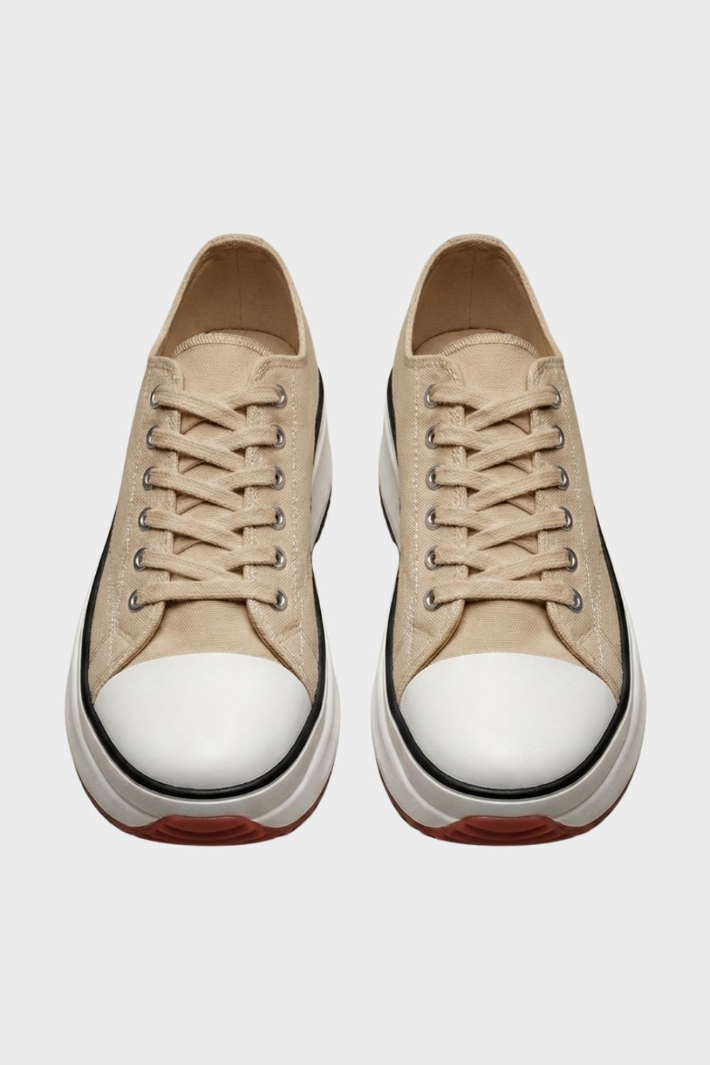 Damen Gummikappe Schnürung Low Sneaker