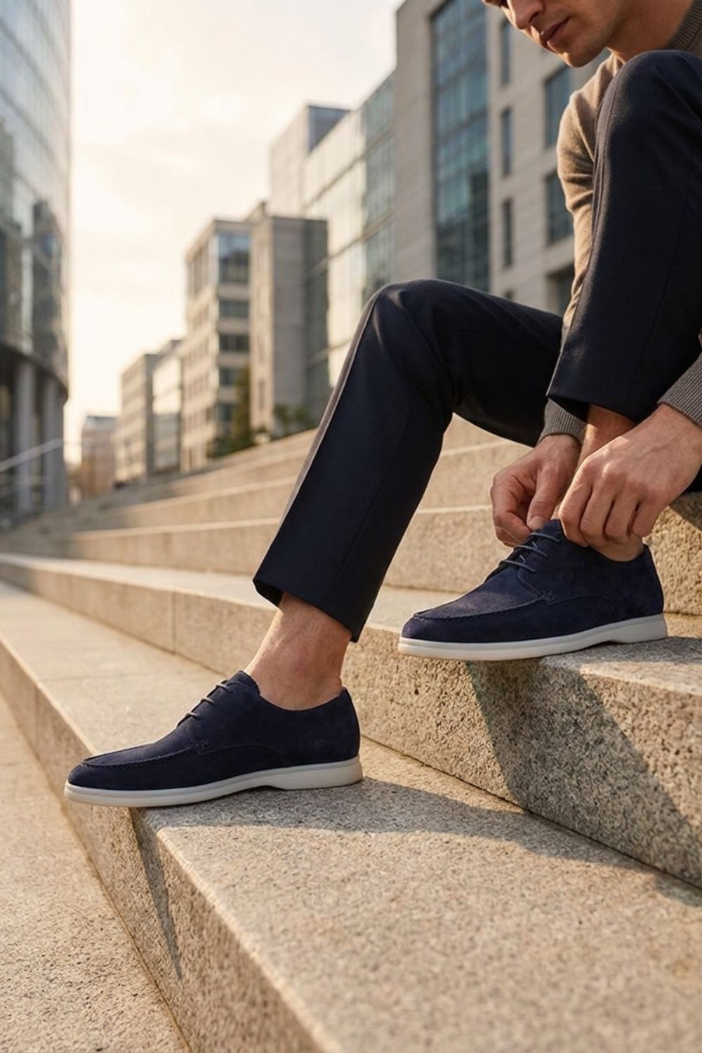 Herren Loafer Wildleder Apron-Toe – Sicht von oben