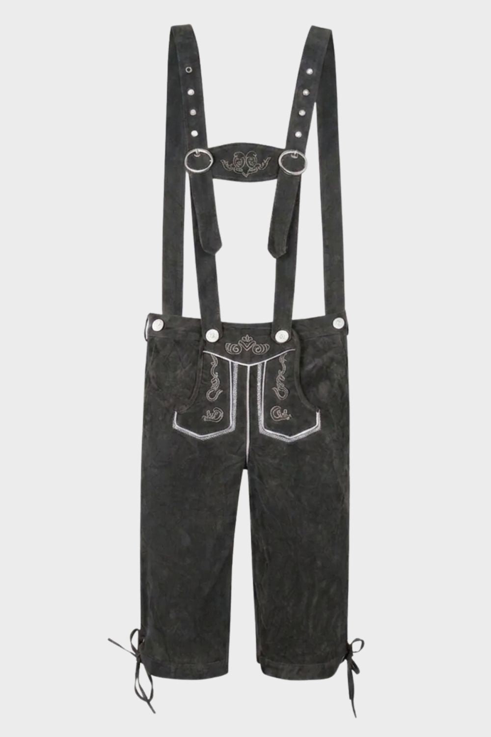 Herren Trachtenhose mit Trägern | Stickdetails