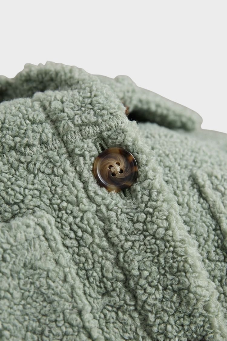 Damen Strukturierte Knopfjacke | Reverskragen