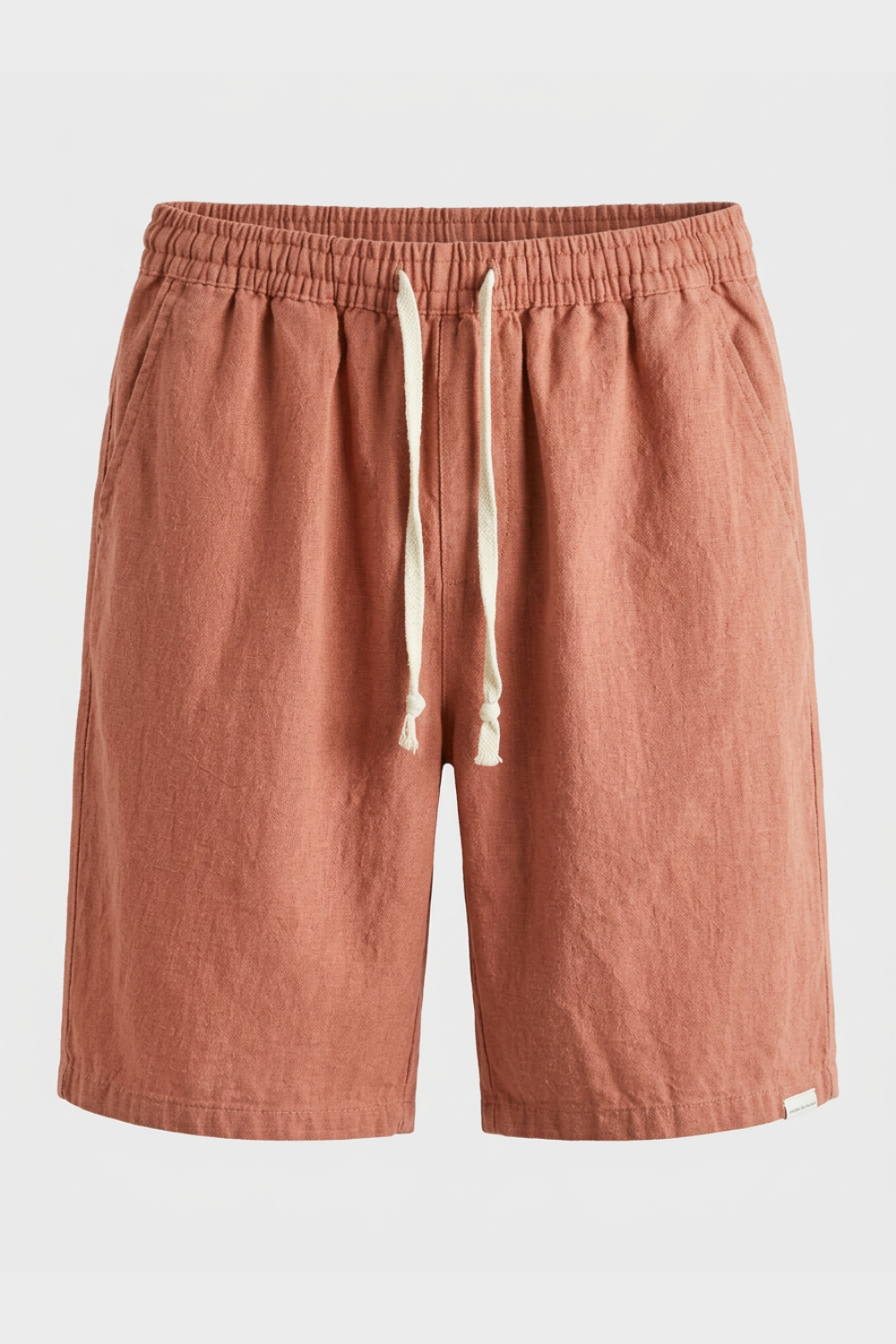 Herren Bermuda Tunnelzug Leinen-Shorts