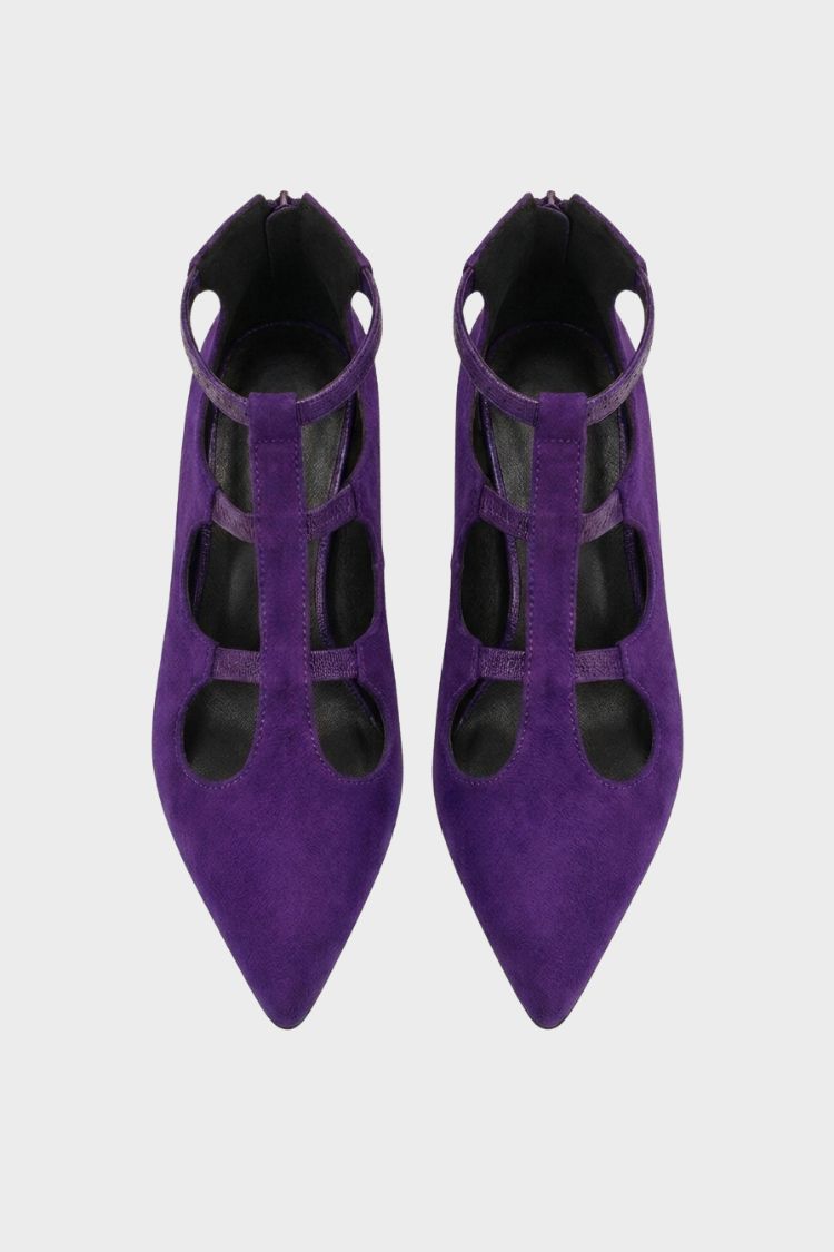 Damen Riemchen-Pumps | Spitzer Zehenbereich & Blockabsatz
