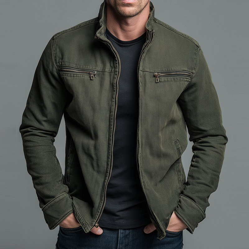 Herren Marion Casual Jacke Baumwolle – Material-Detail