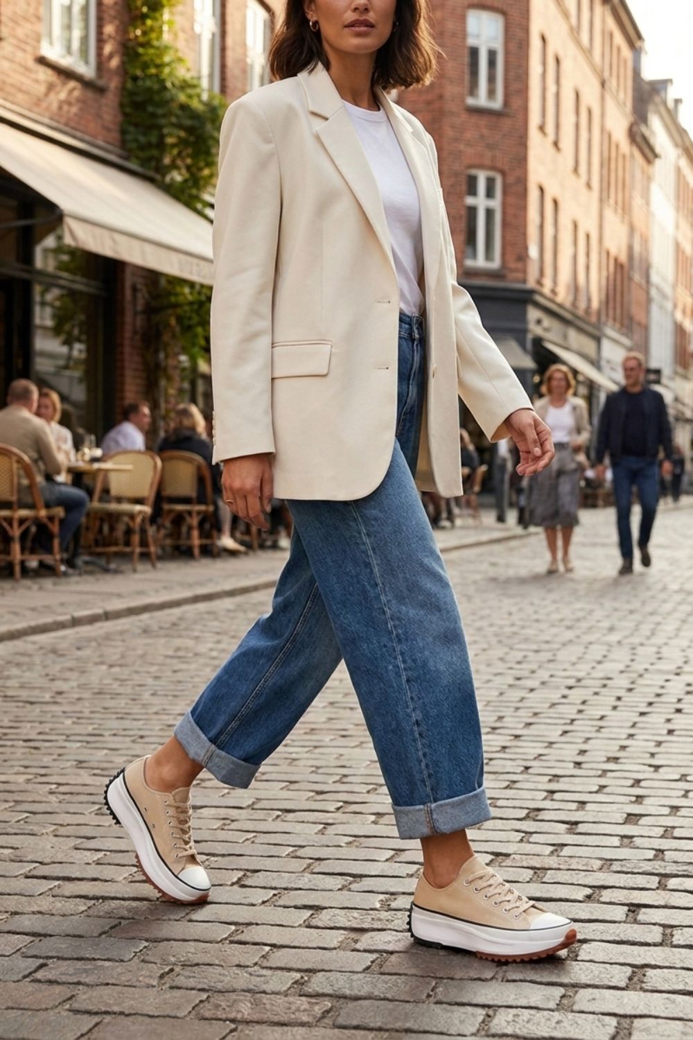 Damen Gummikappe Schnürung Low Sneaker
