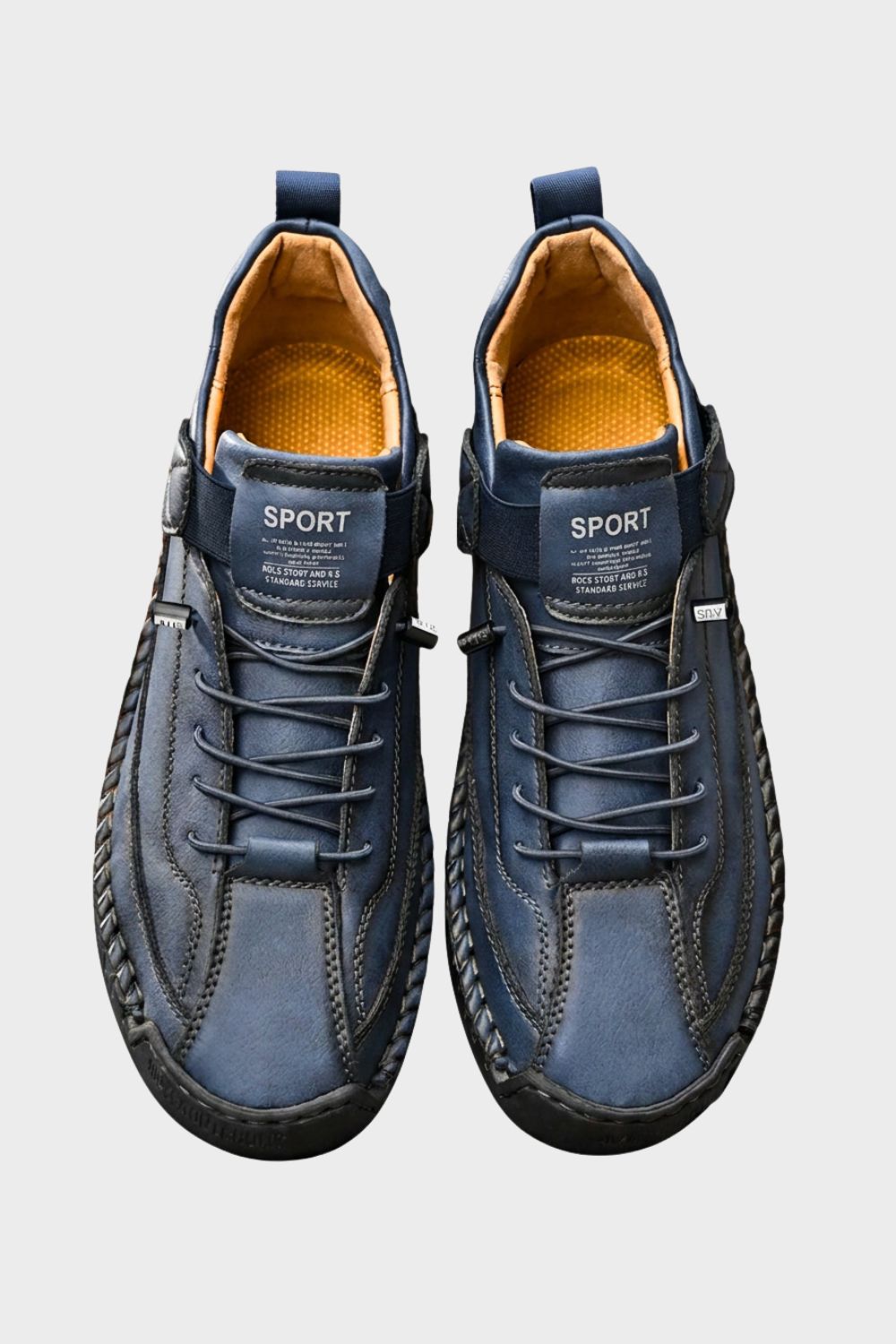 Herren Schnür-Sneaker | Kontrastnähte & Runde Zehenpartie