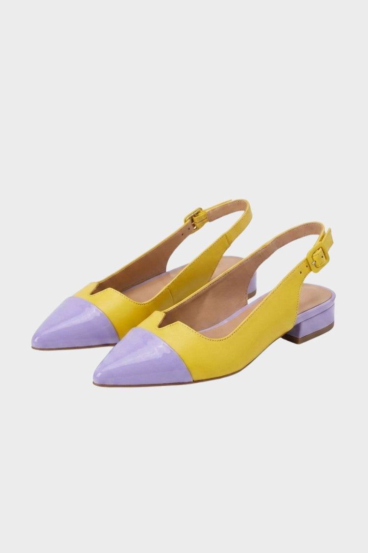 Damen Slingback-Pumps | Spitze Zehenpartie & Niedriger Blockabsatz