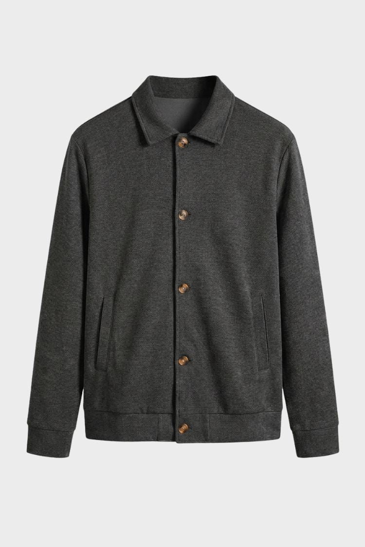 Herren Overshirt-Jacke | Knopfleiste & Aufgesetzte Taschen
