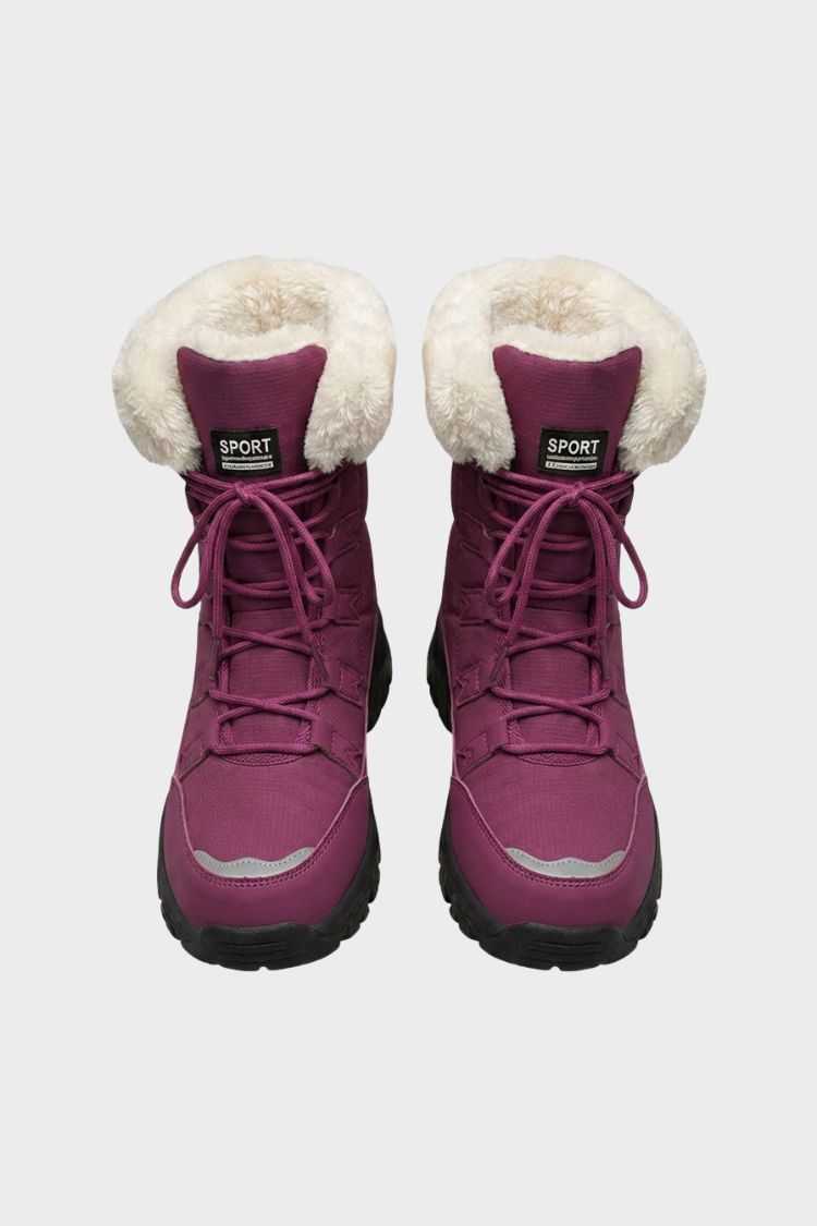 Damen Winterboots | Schnürdesign & Strukturierter Schaftrand