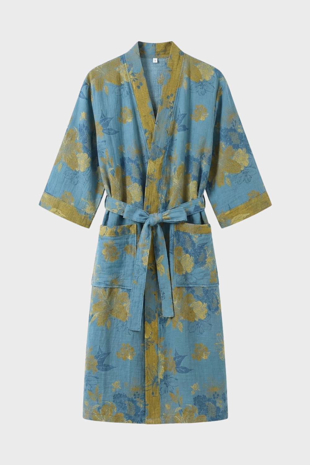 Damen Kimono | Bademantel knielang Gürtel
