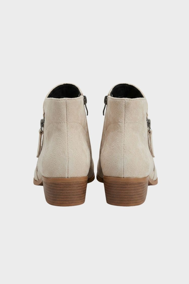 Damen Stiefeletten mit Absatz | Seitlicher Reißverschluss