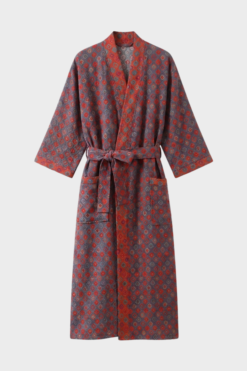 Damen Kimono | Bademantel knielang Gürtel