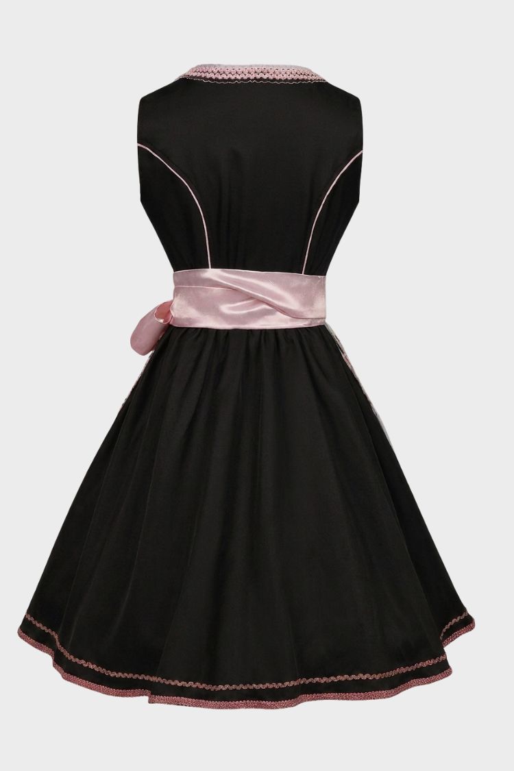 Damen Dirndlkleid mit Blumenmuster | Schnürmieder & Schürze