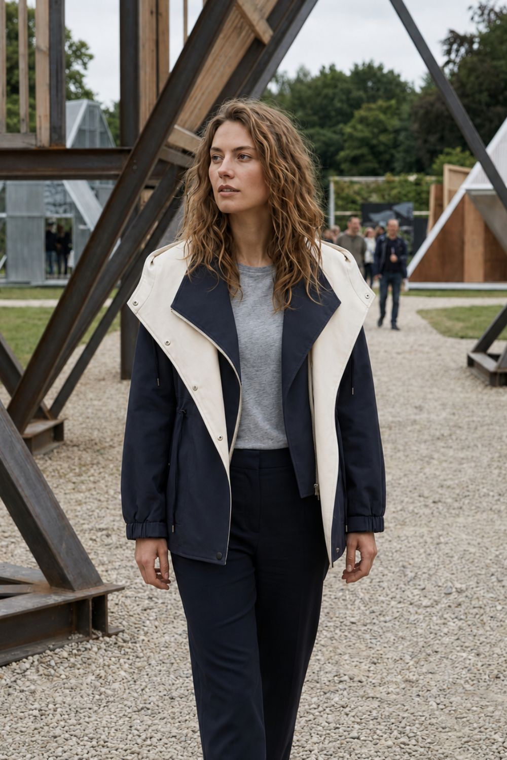 Damen Kapuzenjacke | Kontrastdesign