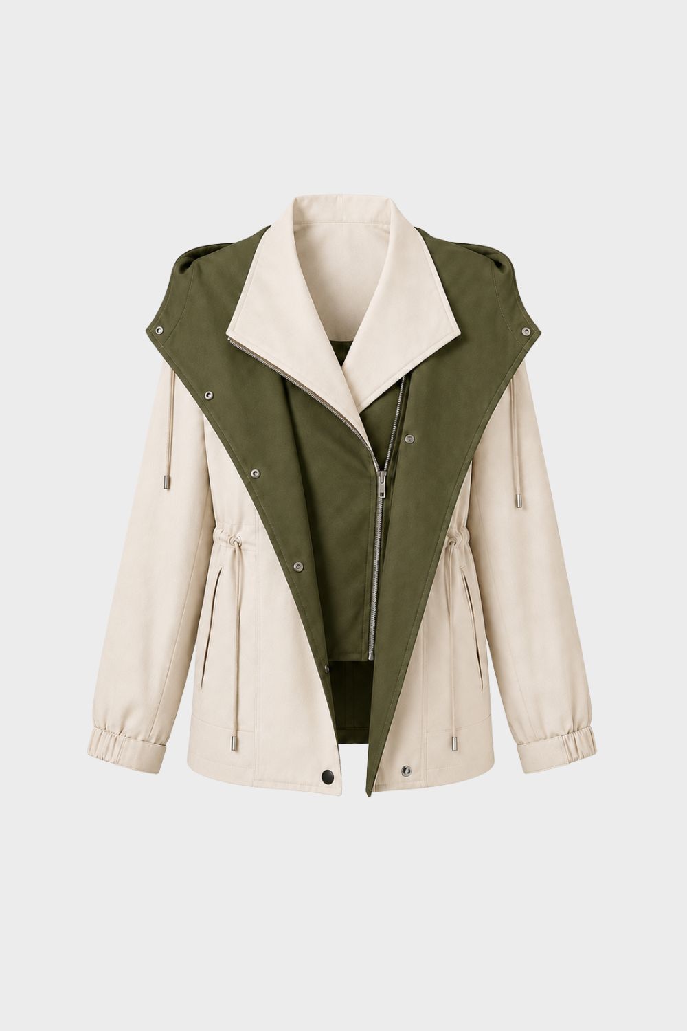 Damen Kapuzenjacke | Kontrastdesign