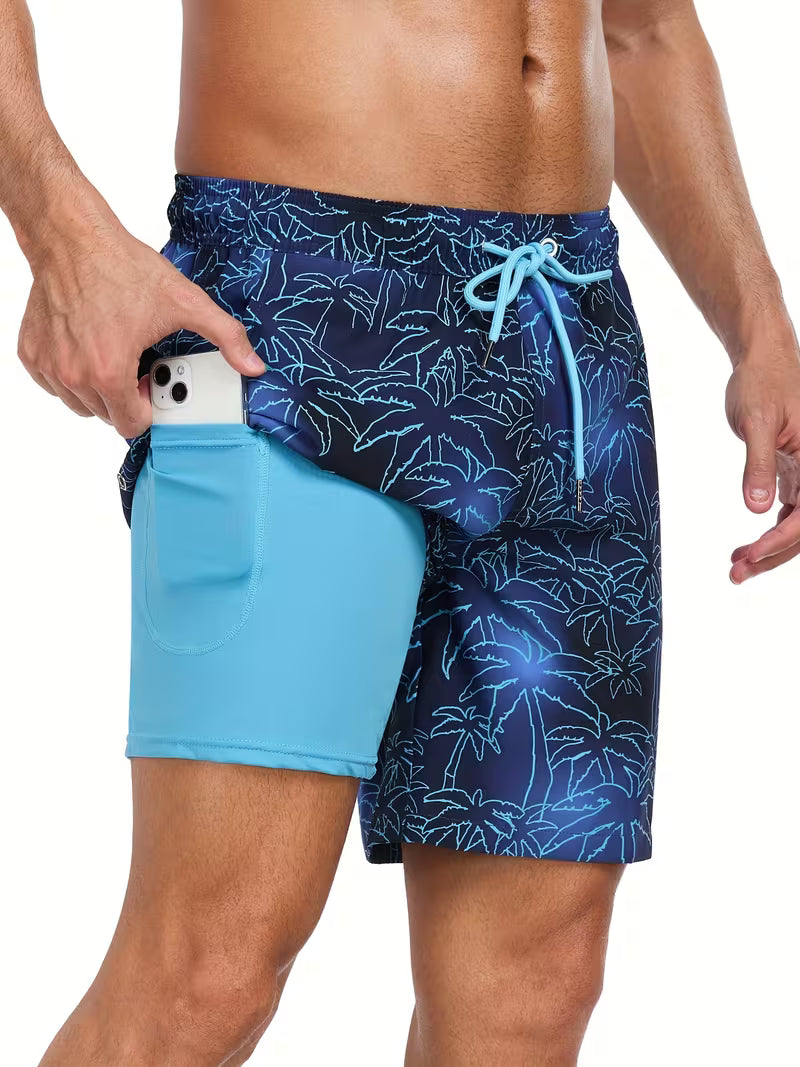 Herren Badeshorts Tropical Quick-Dry – Hauptansicht