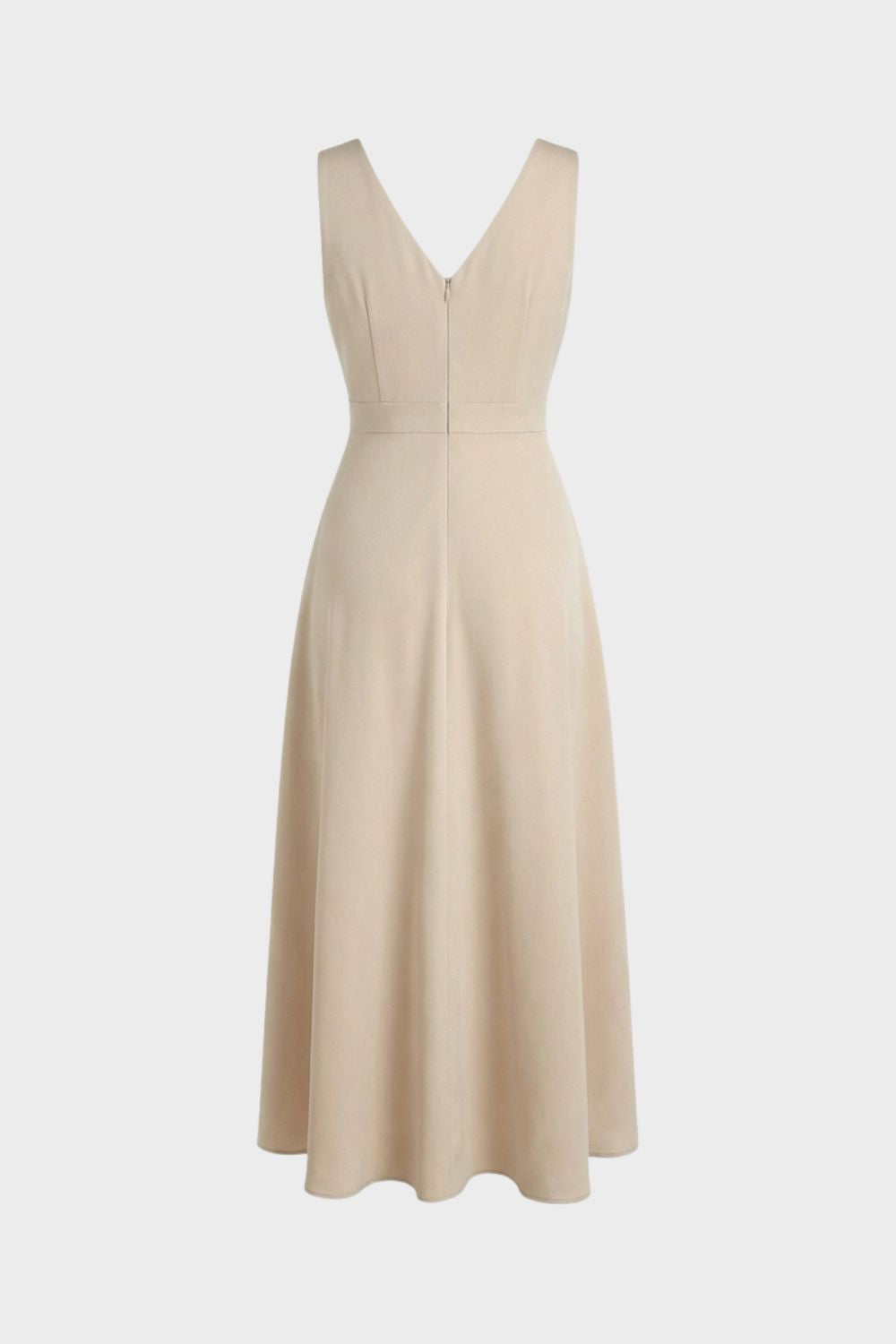 Damen Maxi-Wickelkleid V-Ausschnitt – Profil-Ansicht