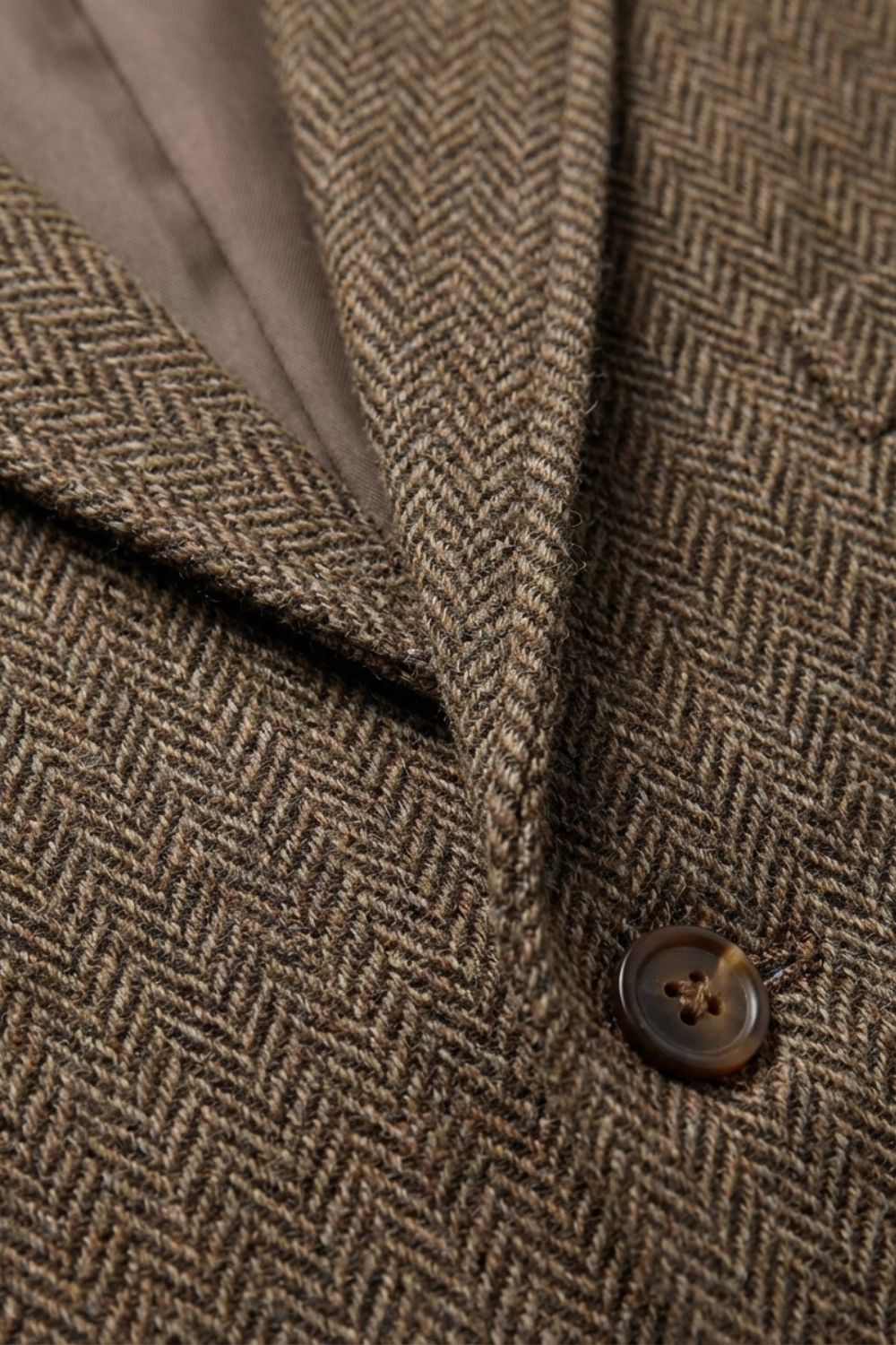 Herren Tweed-Anzugweste Reverskragen – Detail-Ansicht
