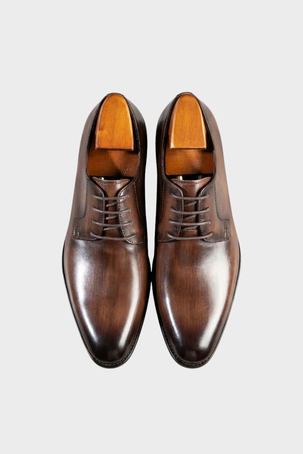 Herren Lederschuhe Schnürung glatte Kappe – Lifestyle-Look
