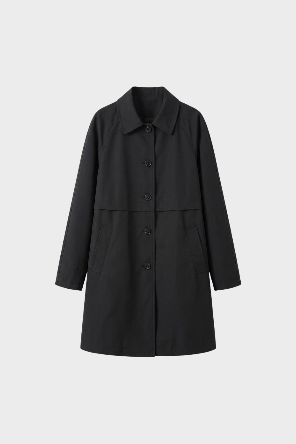 Damen Mantel Kragen Knopfleiste – Lifestyle-Look