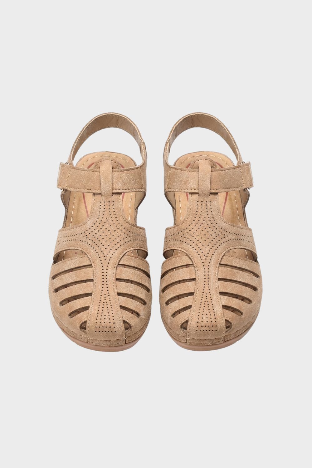 Damen Sandalen Klett mit Lochmuster – Größentabelle