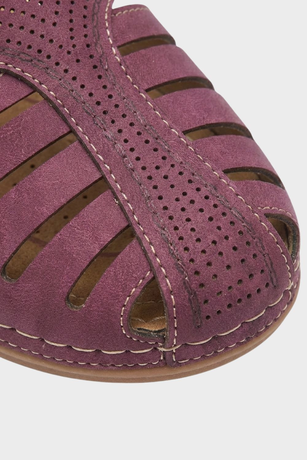 Damen Sandalen Klett mit Lochmuster – Profil-Ansicht