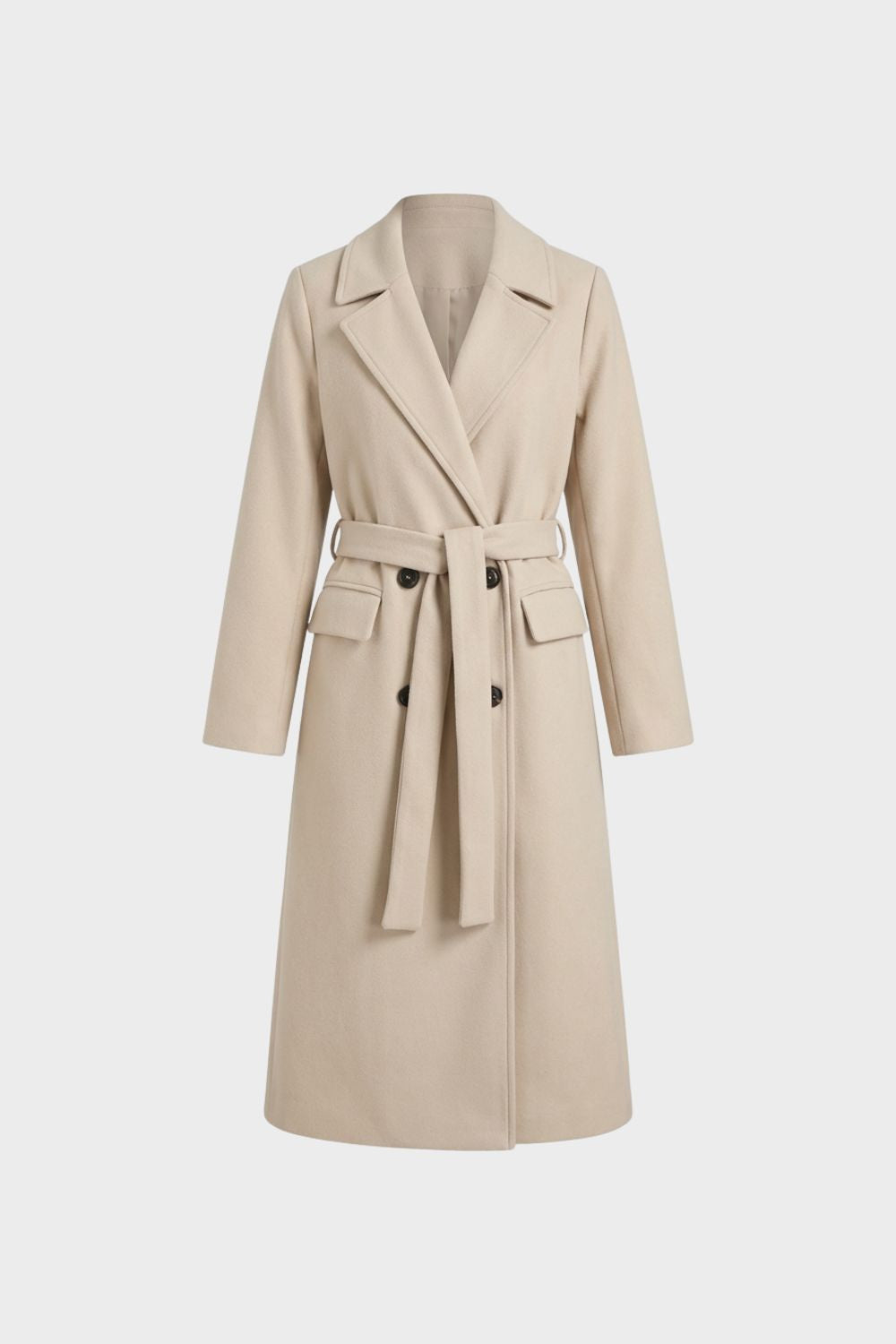 Damen Mantel Gürtel Reverskragen – Lifestyle-Look