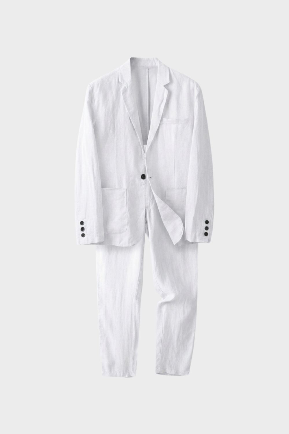 Herren Leinen-Anzug Sakko Hose – Material-Detail