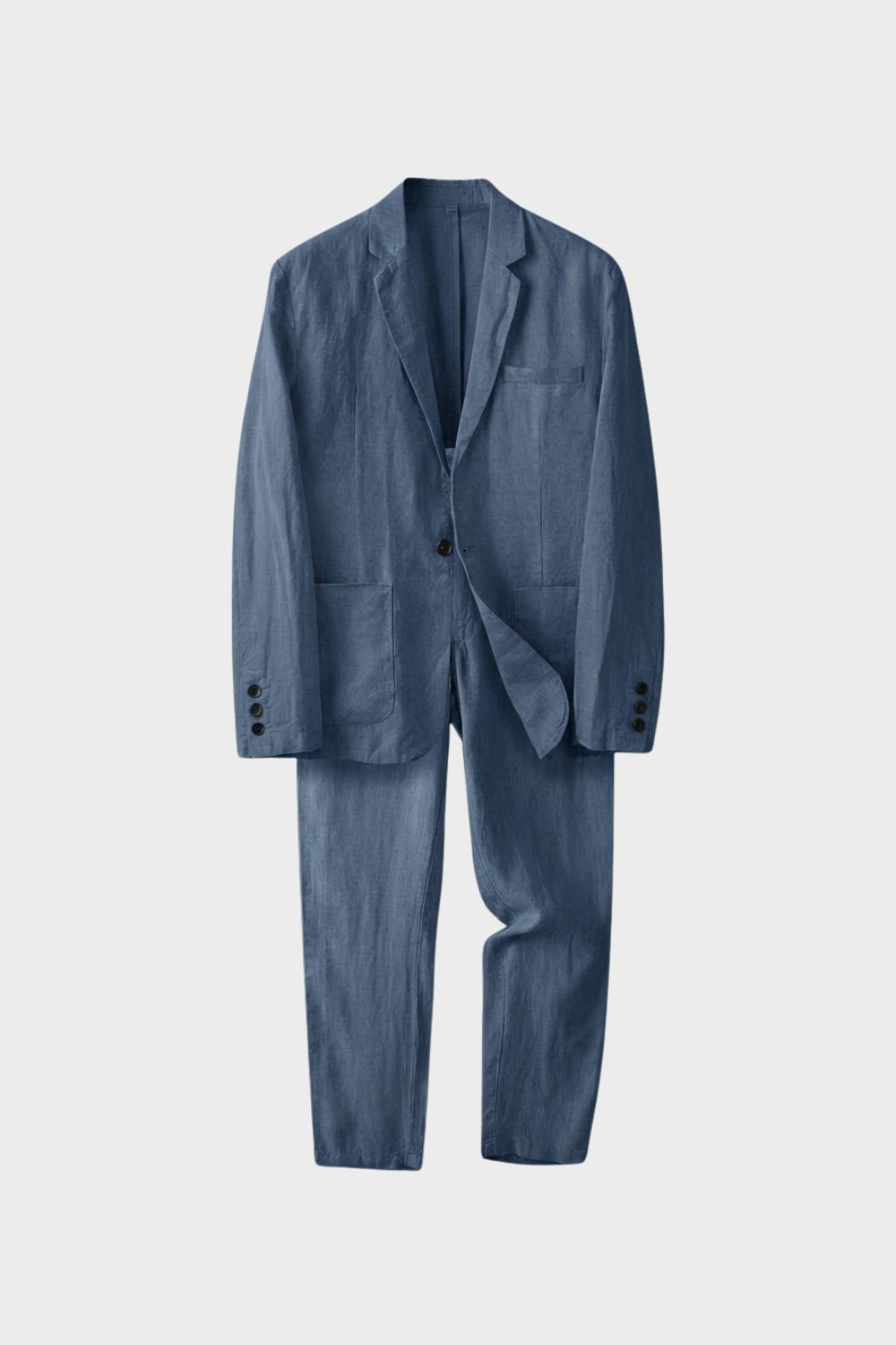 Herren Leinen-Anzug Sakko Hose – Rückansicht