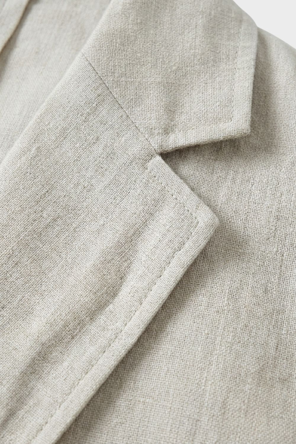 Herren Leinen-Anzug Sakko Hose – Detail-Ansicht